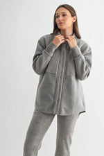Terrainmix Corduroy & Fleece Shacket - Fog