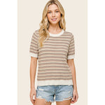 Multi Striped Sweater - Rust/Copper