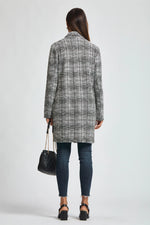 Black Ivory Open Front Midi Blazer