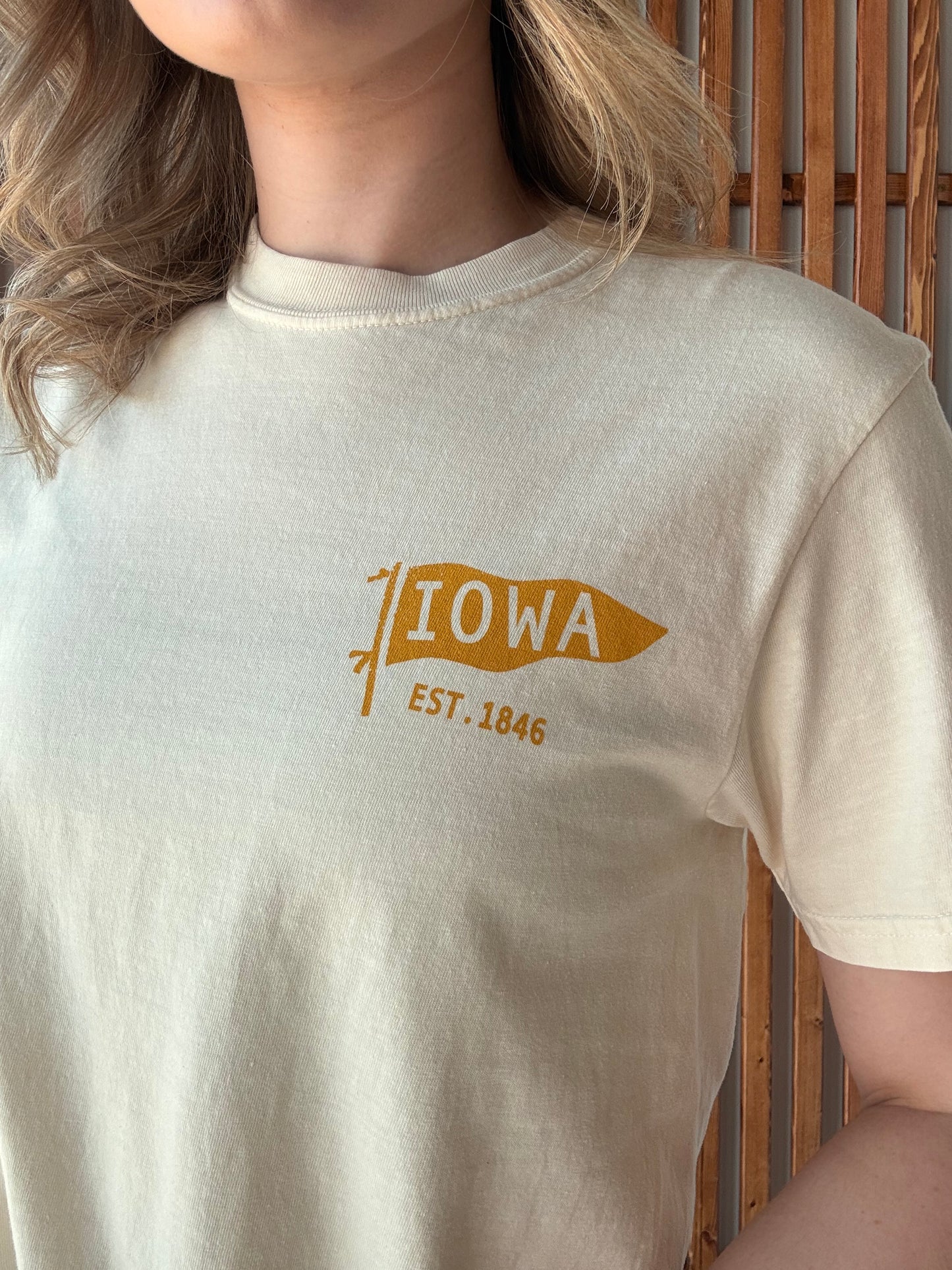 Iowa Left Chest Flag Tee