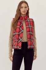 Plaid Puffer Vest