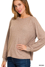 Soft Melange Long Sleeve - Brown