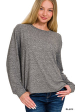 Soft Melange Long Sleeve - Black