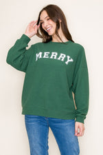 Merry Cloudy Knit Pullover - Green