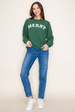 Merry Cloudy Knit Pullover - Green