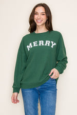 Merry Cloudy Knit Pullover - Green