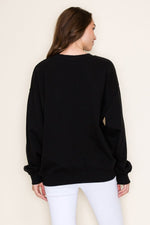 Merry Christmas Graphic Sweatshirt - Black