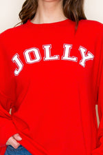 Jolly Cloudy Knit Pullover - Red