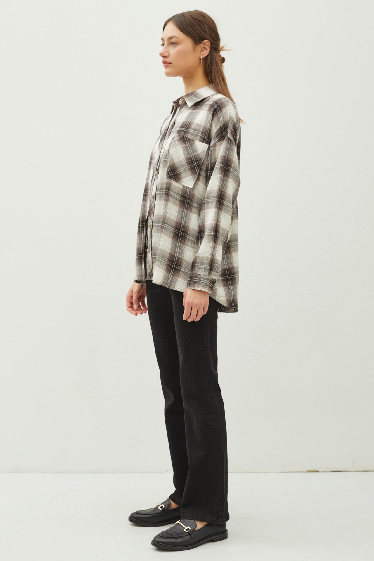 Charcoal Ultra Soft Plaid Flannel Shirt