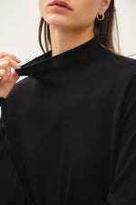 Black Mock Neck Sweater