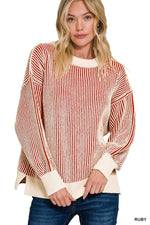 Two Tone Crew Sweater