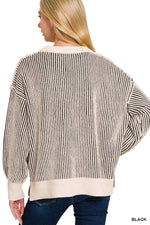 Two Tone Crew Sweater