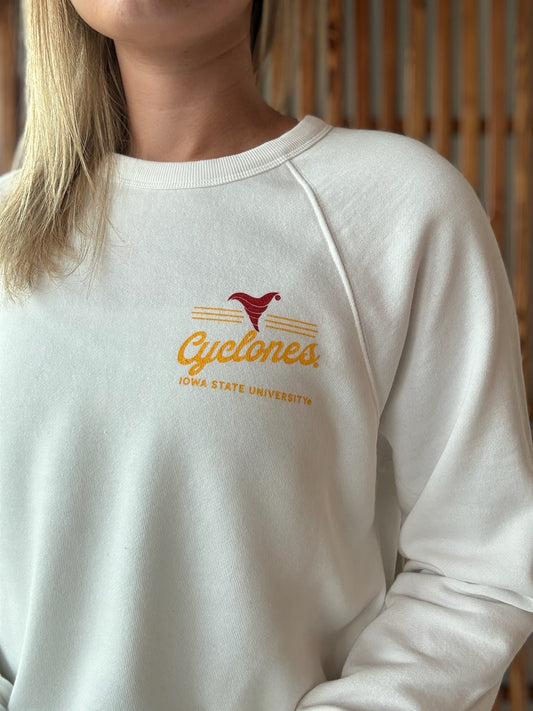 Heritage Cyclone Crewneck: White