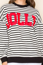 Jolly Stripe Cloudy Knit Pullover - Ivory/Black