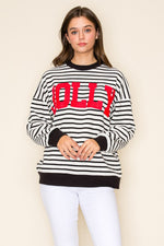 Jolly Stripe Cloudy Knit Pullover - Ivory/Black