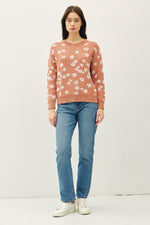 Terracotta Floral Sweater