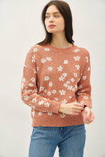 Terracotta Floral Sweater