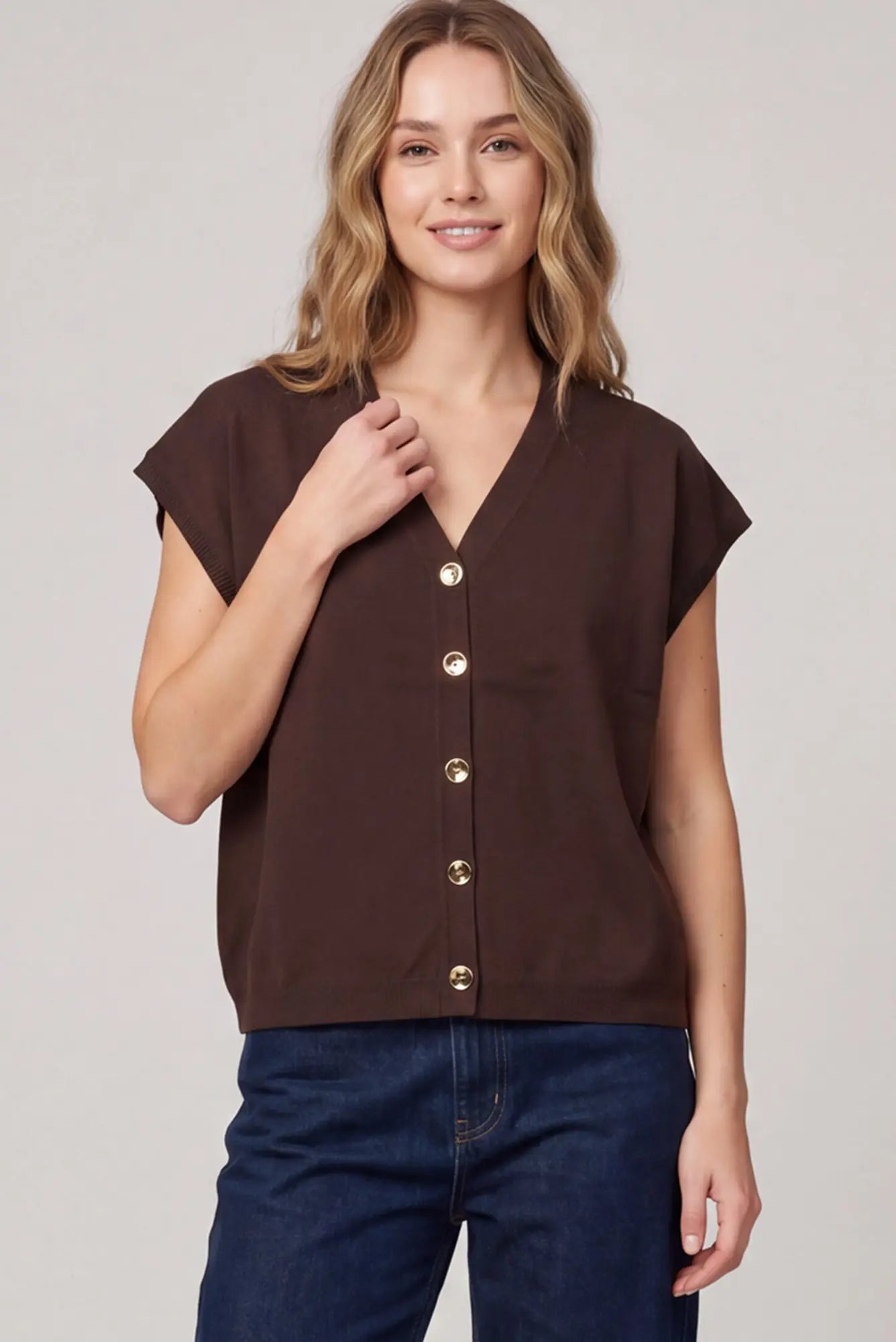 Button Down Sweater Vest