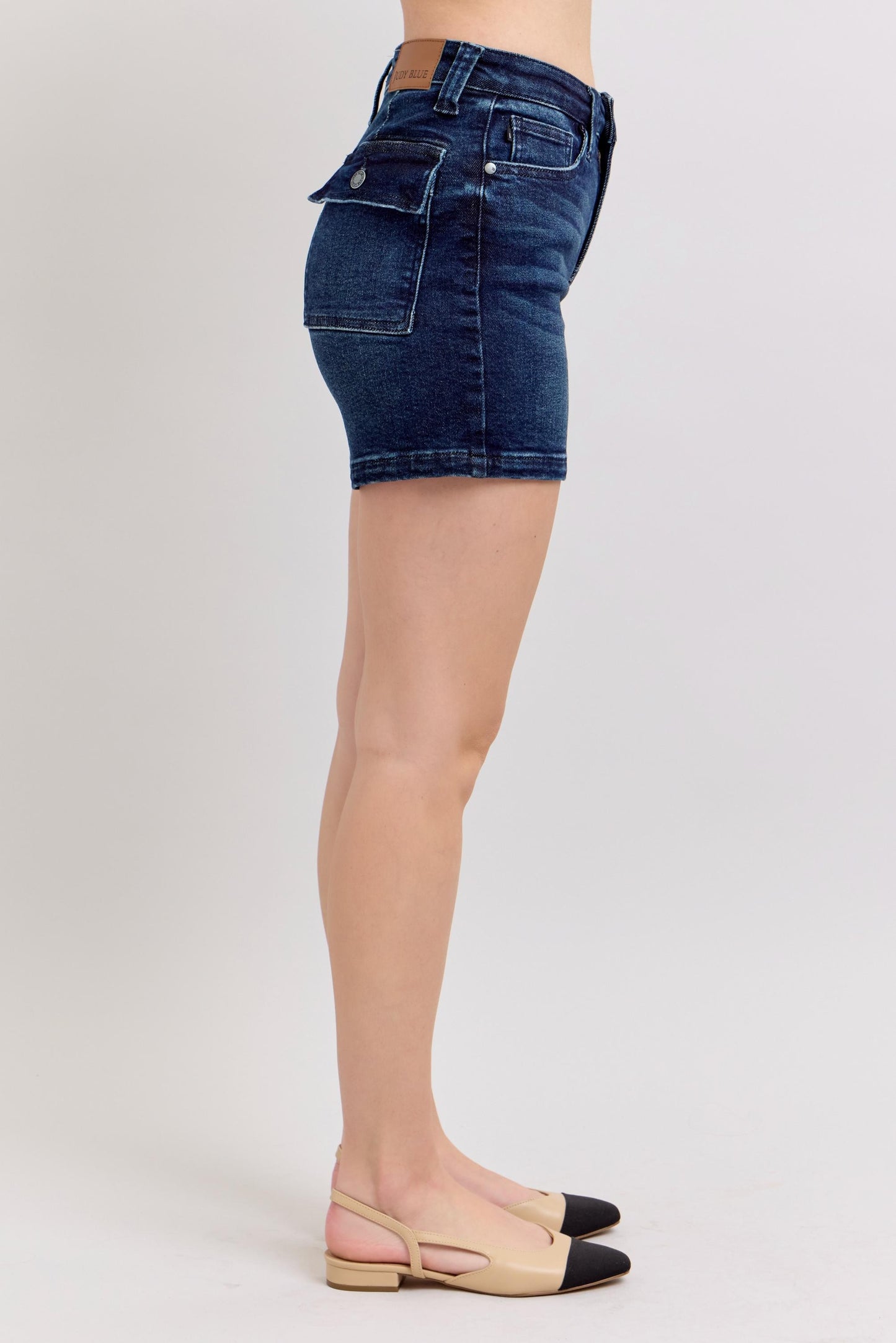 Faye HW Flap Pocket Judy Blue Shorts