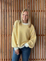 Stripe Pullover Oversized Sweater
