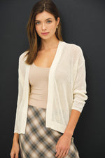 Ivory Knit Classic Cotton Cardigan