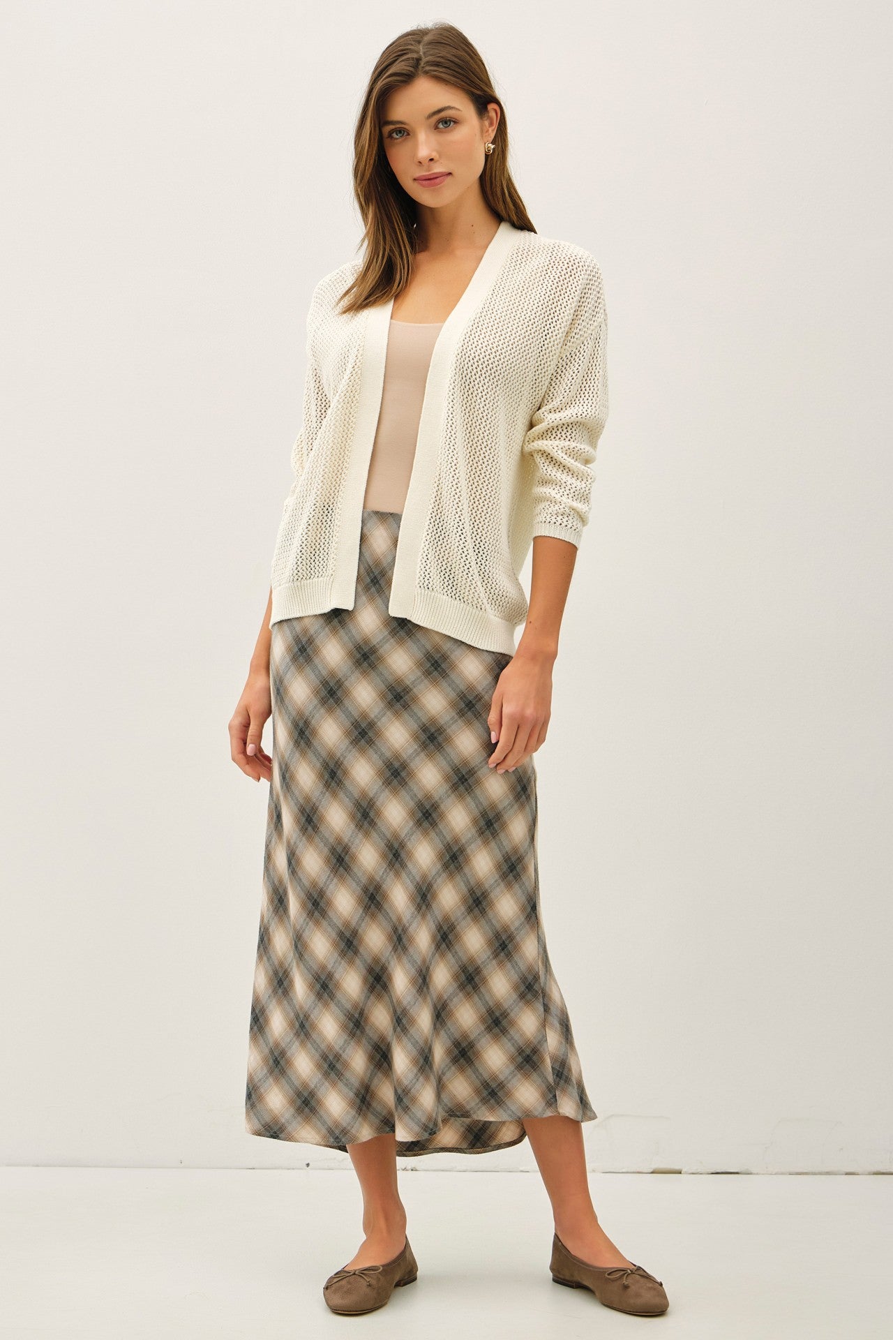 Ivory Knit Classic Cotton Cardigan