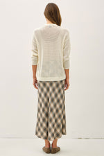 Ivory Knit Classic Cotton Cardigan