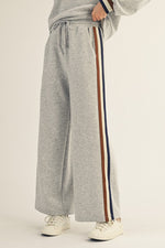 Colorblock Trim Accent Sweatpants - Grey