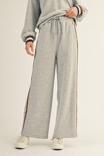Colorblock Trim Accent Sweatpants - Grey