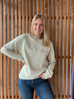 Warm-up Crew: Oatmeal Embroidery