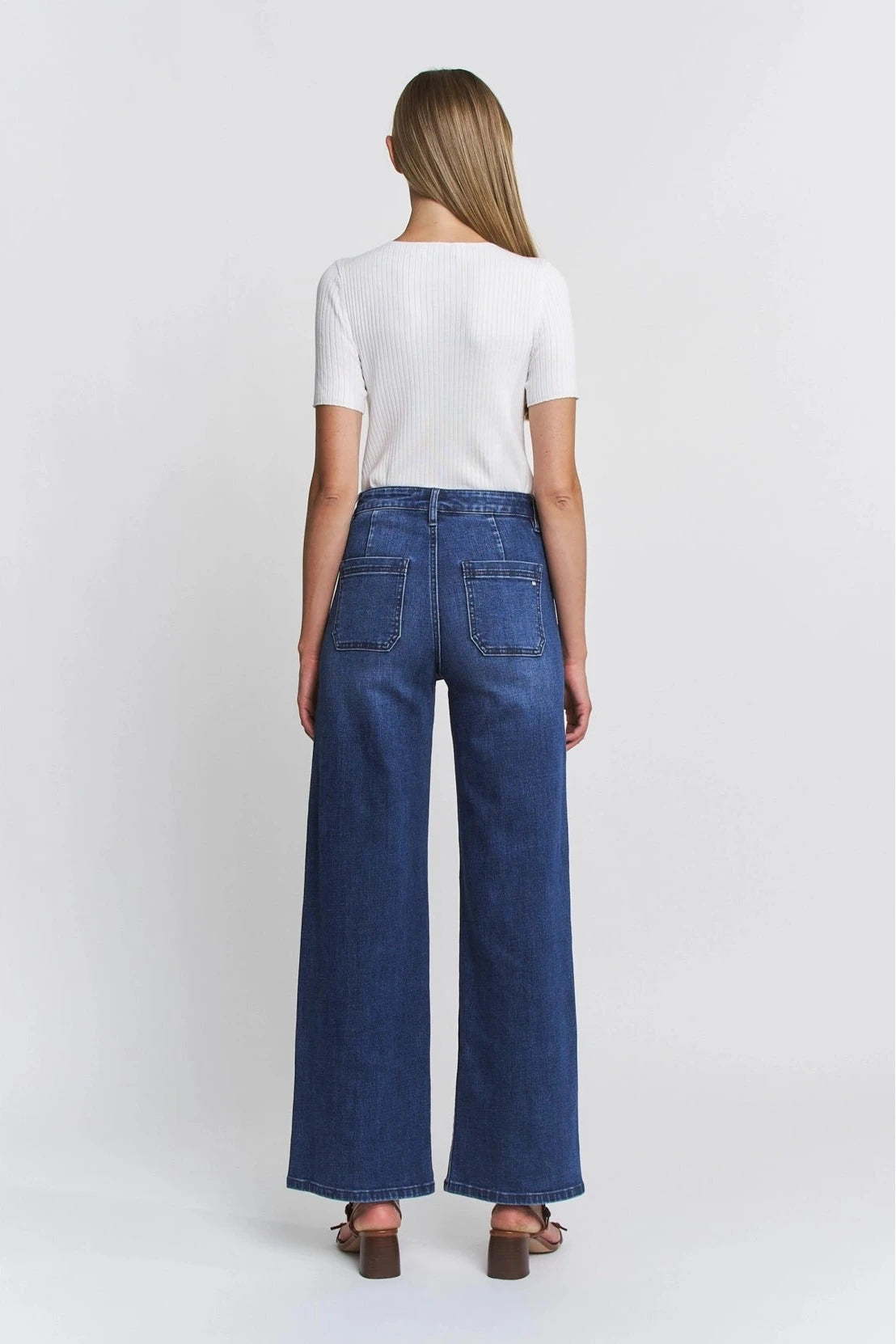 Mabel HR Wide Leg Comfort Fit Mica Jeans