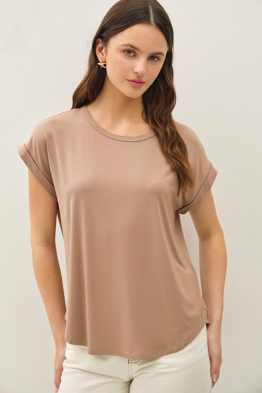 Classic Bamboo/Modal Crewneck Tee - Mocha
