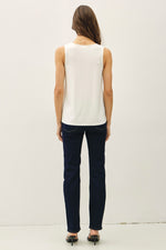 Bamboo/Modal Flowy Tank Top - Off White