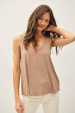 Bamboo/Modal Flowy Tank Top - Mocha