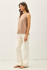 Bamboo/Modal Flowy Tank Top - Mocha