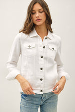 Lightweight Linen Blend Jacket - Off White