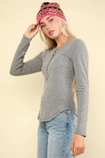 Soft Brushed Solid Knit Casual Top - FINAL SALE