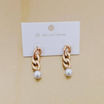 Twirling Pearl Chain Drop Earrings - WATERPROOF