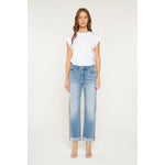 Shea HR Straight Leg Cuffed Hem Mica Jeans