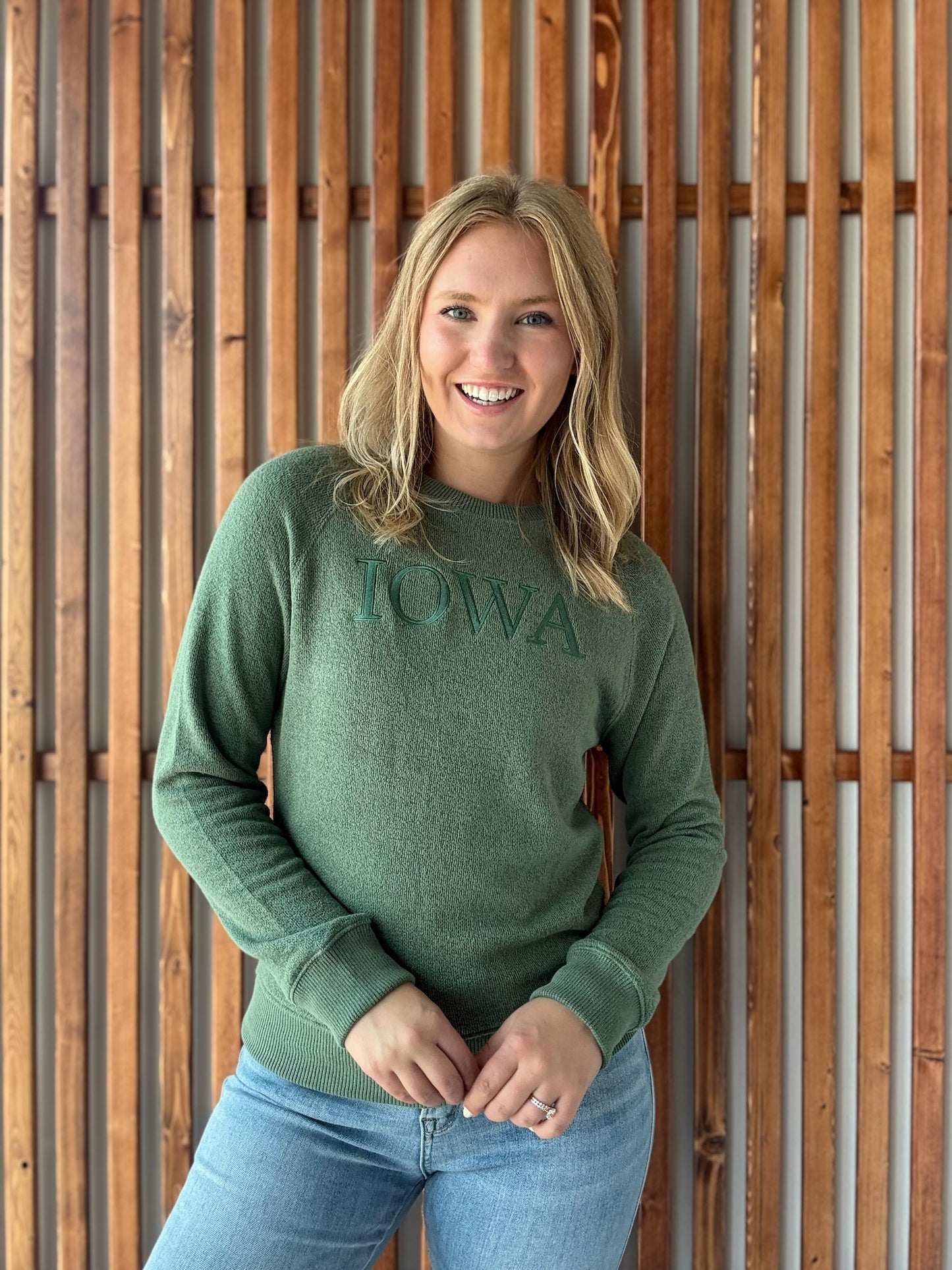 Warm-up Crew: Sage Embroidery