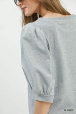 Casual Comfort Top: Heather Grey