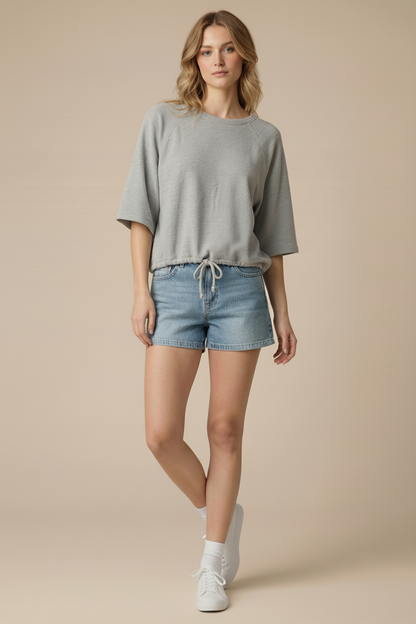 Round Neck Capri Top