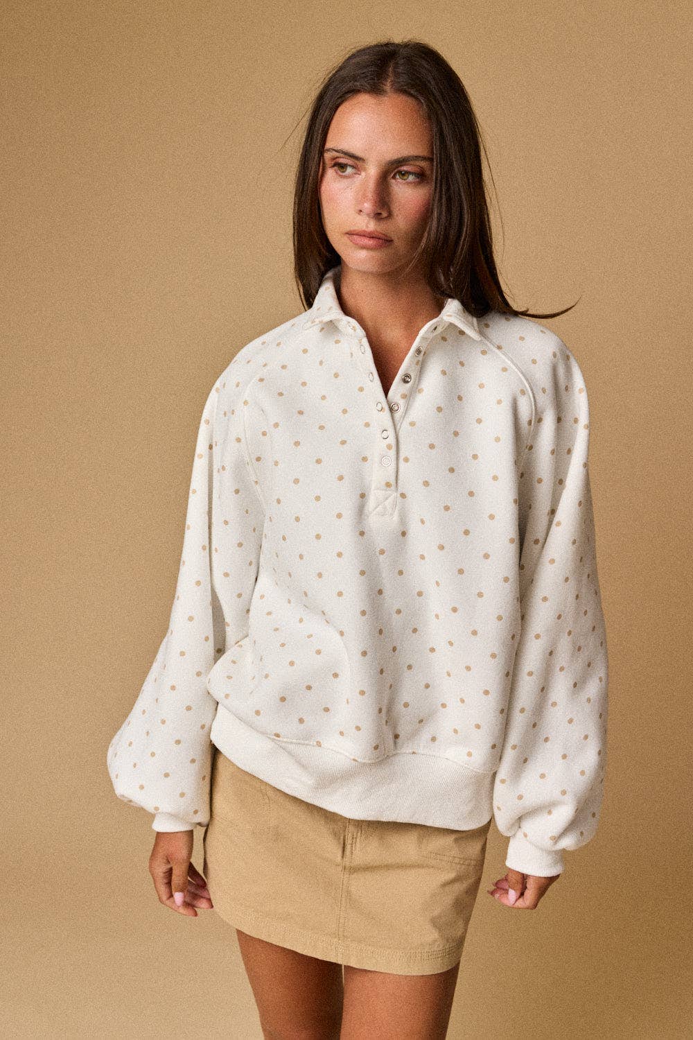 POLKA DOT PIPER SNAP BUTTON Sweatshirt