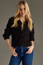 Black Super Soft Button Up