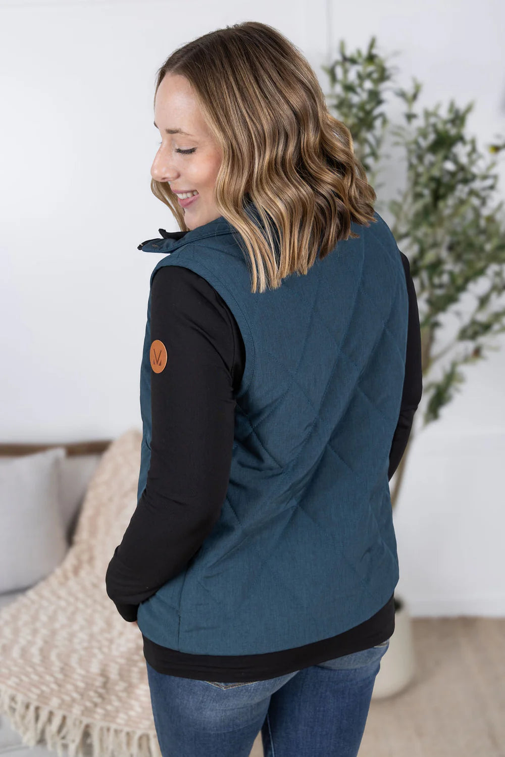 Remy Zip Up Vest - Teal