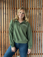3/4 Zip Vintage Iowa Left Chest Cozy & Lightweight