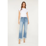 Shea HR Straight Leg Cuffed Hem Mica Jeans