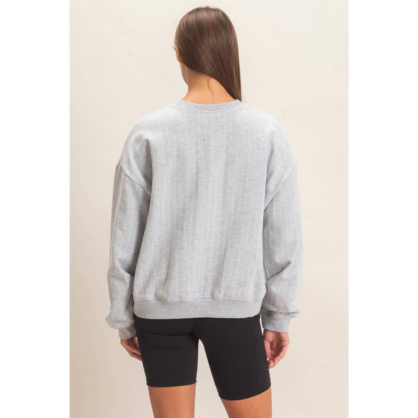 Pinstripe Grey Sweatshirt