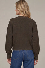 Classy Button Sweater: Brown