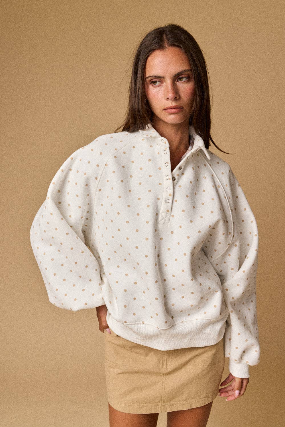 POLKA DOT PIPER SNAP BUTTON Sweatshirt